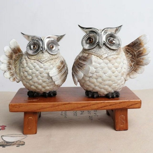 디에스몰 조가비 부엉이 소품인형2P