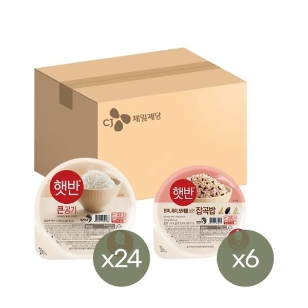 CJ제일제당 햇반 큰공기 300g 24개 + 잡곡밥 210g 6개_이미지
