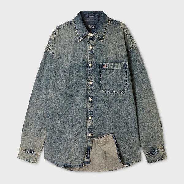 이랜드 후아유 USA Overfit Denim Shirts U WHYJG4931U_이미지