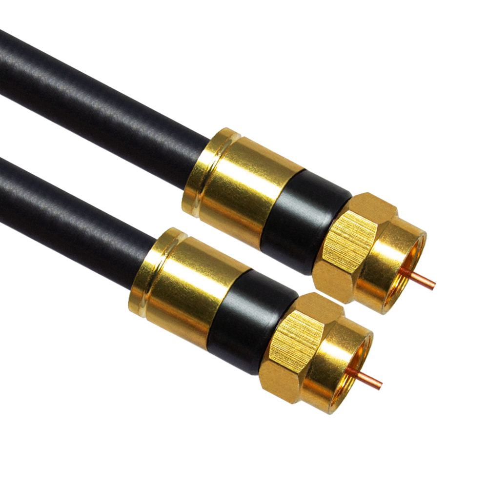 마하링크 RF to RF 5C 동축 케이블 고급형 골드블랙 (MLZ-GRR050, 5m)_이미지