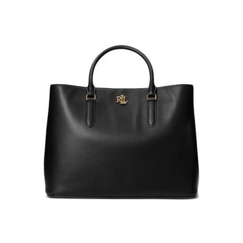 폴로랄프로렌 우먼 로렌 레더 라지 마시 사첼백 블랙 11326905_이미지
