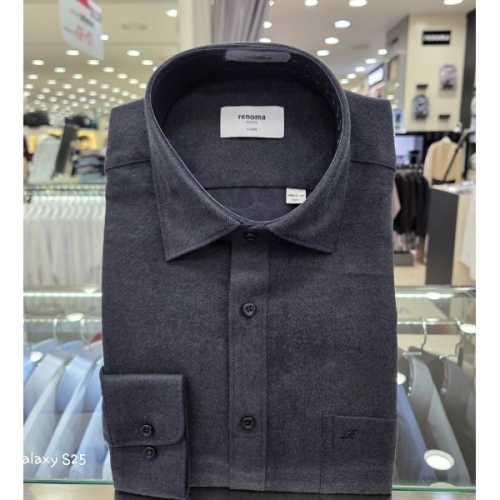 레노마 셔츠기모 트윌 솔리드 일반핏 긴소매RPWSG0404DGA_GN