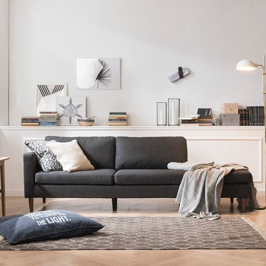 리바트 프랭크 패브릭 소파 3인용 (스툴포함)_이미지