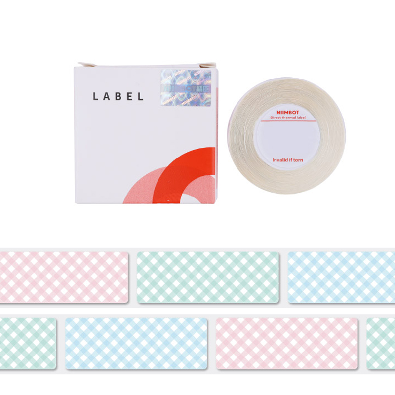 niimbot D11/D110 라벨지 14 x 40mm (체크)_이미지
