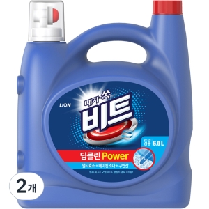 딥클린파워 일반 드럼 겸용 액체 세제 용기 본품 2개 6L