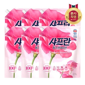 LG생활건강 샤프란 핑크 센세이션 리필 2.1L (6개)