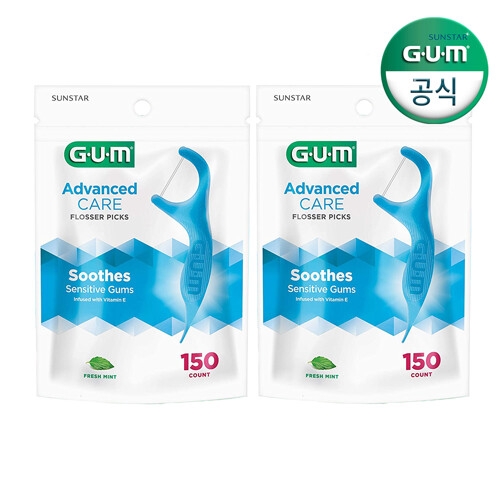 GUM 치과 손잡이형 스마트 일회용 치실 888 150p [1개]