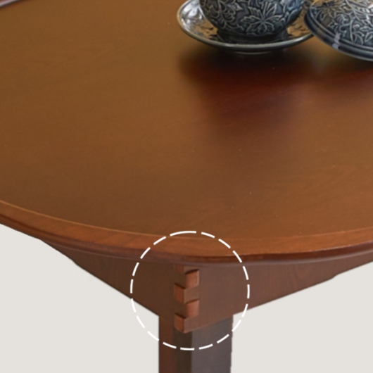 아이앤 예리엘 엔틱 원형 교자상 (90x90cm)_이미지