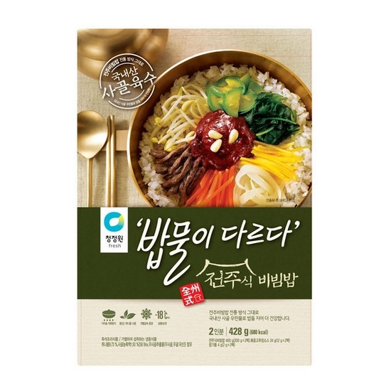 대상 청정원 밥물이 다르다 전주식비빔밥 428g (2인분) (3개)