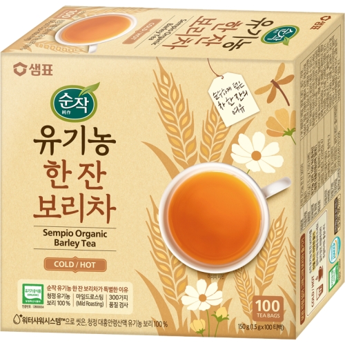 샘표식품 순작 유기농 한 잔 보리차 1.5g x 100개 (1박스)_이미지