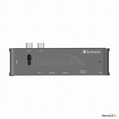 버바팀 리트렉터블 4포트 USB 3.1 듀얼 Type C 멀티 허브