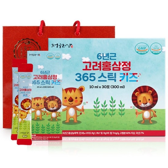 정원삼 6년근 고려홍삼정 365스틱 키즈 10ml 30포 (1개)_이미지