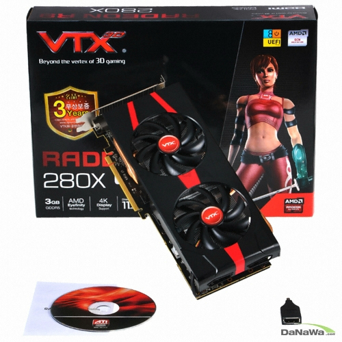 VTX3D 라데온 R9 280X Back Plate D5 3GB_이미지