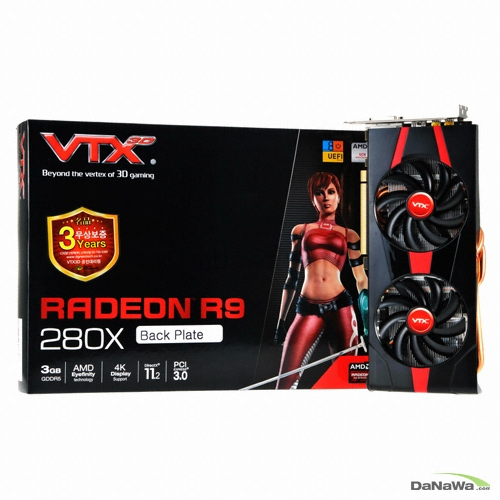 VTX3D 라데온 R9 280X Back Plate D5 3GB_이미지