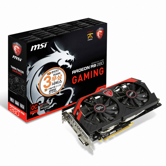 MSI 라데온 R9 280 OC D5 3GB 트윈 프로져 4 게이밍_이미지