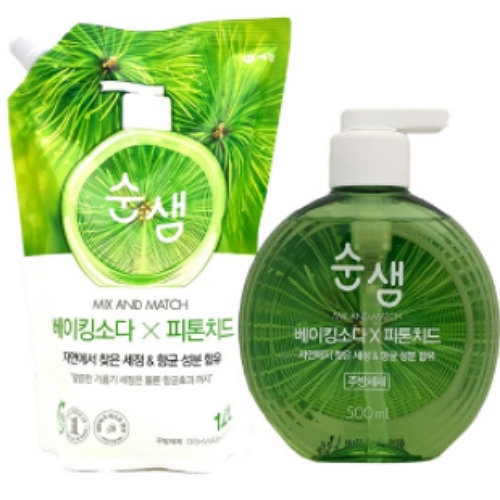 순샘 베이킹소다 피톤치드 500ml + 리필 1.2L