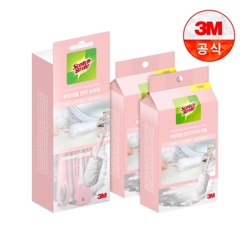 3M 스카치브라이트 뉴 화장대용 먼지떨이 핸들+리필 5입
