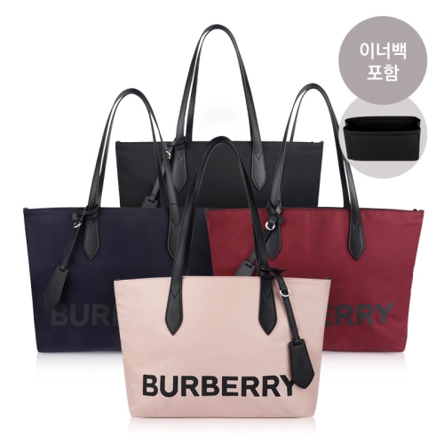 로고 나일론 미듐 토트백_80528651