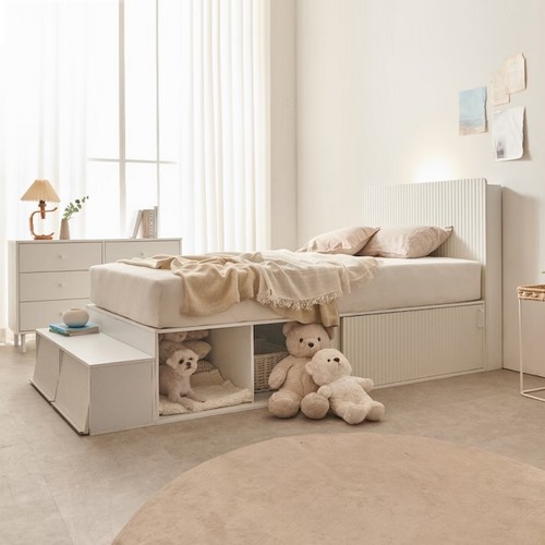 그로우 베이직 슬라이딩 도어 빅수납 침대 SS