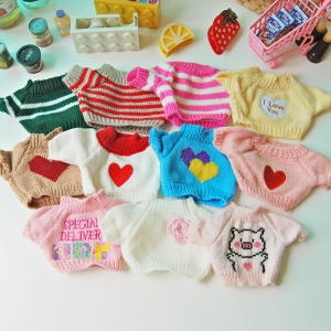 라지 사이즈 손뜨개 인형옷 니트 11종