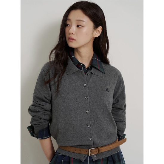 빈폴레이디스 Essential 칼라넥 카디건 애쉬 BF685AE914