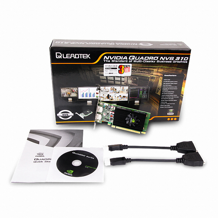 NVIDIA 쿼드로 NVS 310 D3 512MB ABKO_이미지