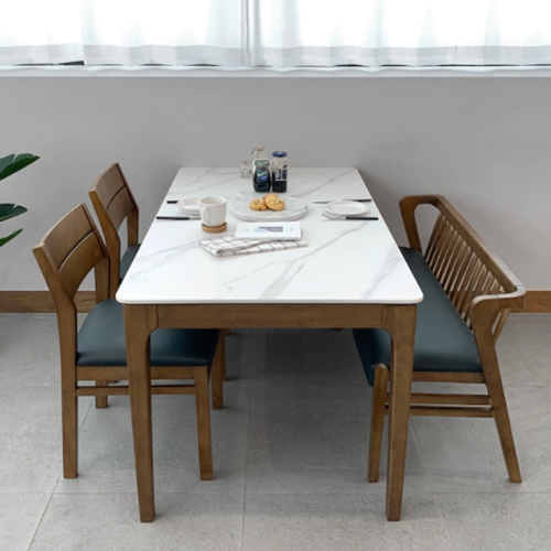 로포텐 키마 세라믹 식탁 1400 (의자2개+쿠션벤치1개)_이미지