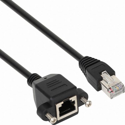 강원전자 NETmate CAT.6 STP 다이렉트 연장 판넬형 케이블 (NMC-U603F, 0.3m)