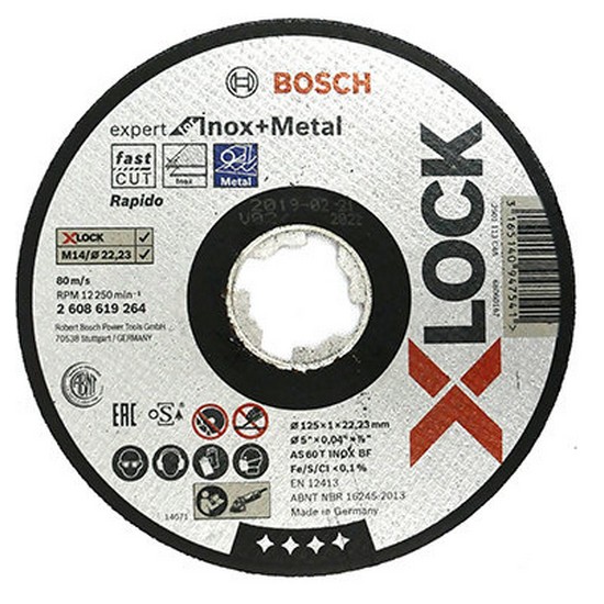보쉬 5인치 메탈 스텐용 X-Lock 절단석 (1개)_이미지