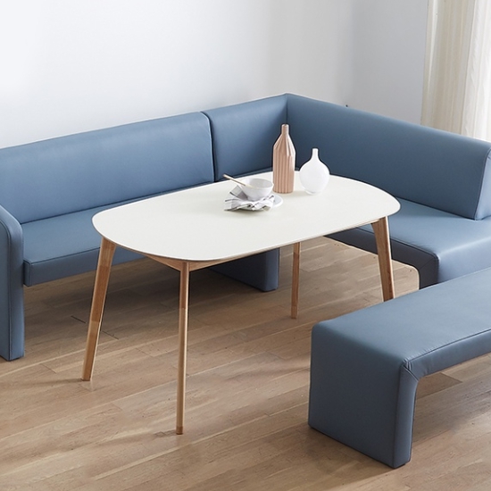 보루네오하우스 엘리브 메이 리빙다이닝 원목 타원 식탁 1800 (의자별도)_이미지