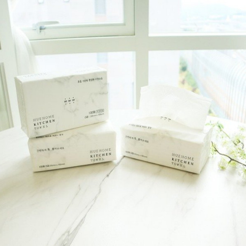 휴홈 먼지없는 뽑아쓰는 키친타월 100매