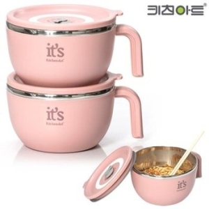 키친아트 손잡이 스텐 라면기 2P 국수 그릇 컵라면용기 시리얼볼이미지입니다. 누르면 해당 게시물로 새창이동합니다.