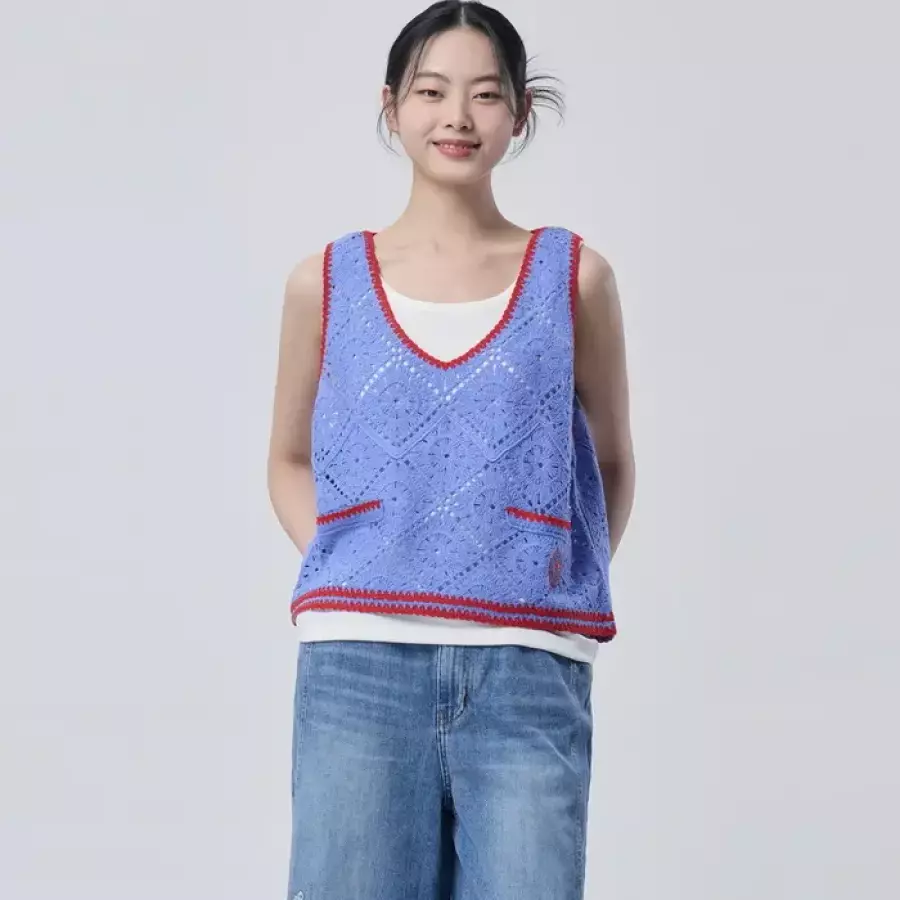 베네통 레이어드 레이스 베스트_BABL59631BL