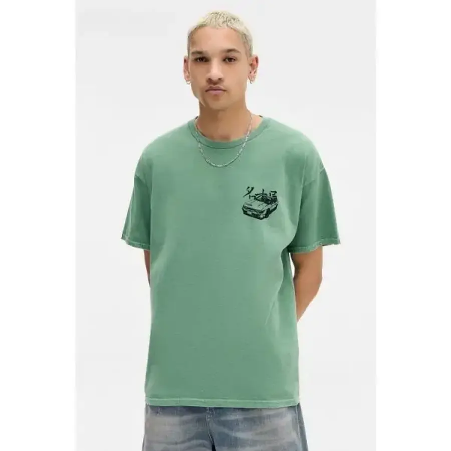 어반 Outfitters BDG 아웃피터스 일본 자동차 모티프 티셔츠 프린트 초록색 7469848_이미지