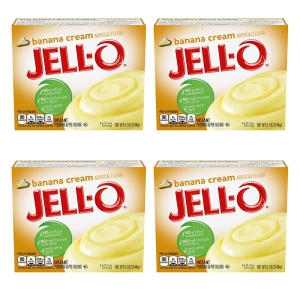 Jell O 젤로 바나나 크림 푸딩 파이 필링 144g 4개_이미지