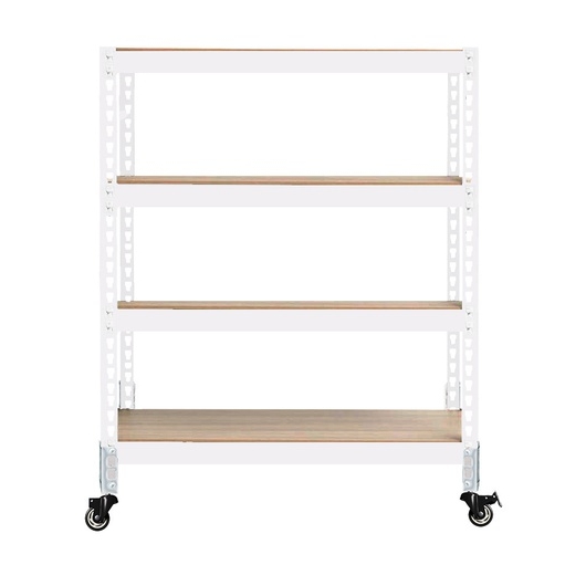 영진산업 스피드랙 우레탄바퀴 4단 이동식 선반 1100x300 (120cm(높이))