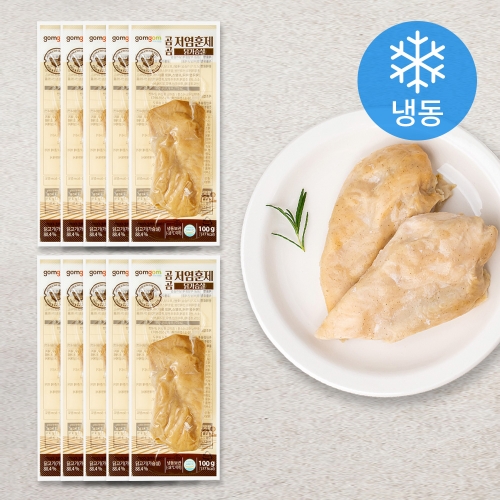 다영푸드 곰곰 저염 훈제 닭가슴살 슬라이스 100g (10개)_이미지