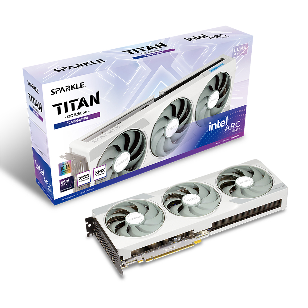 SPARKLE Arc B580 TITAN LUNA OC D6 12GB이미지입니다. 누르면 해당 게시물로 새창이동합니다.