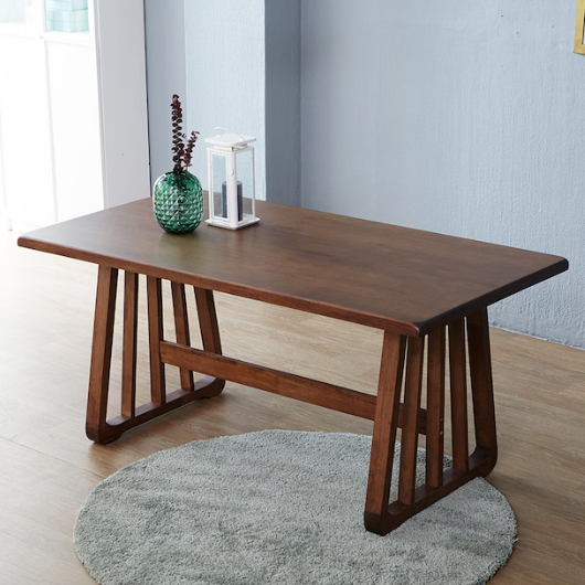 베스트리빙 몬타 우드슬랩 고무나무 원목 식탁 1600 (의자별도)_이미지