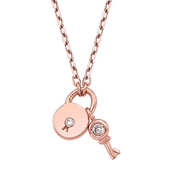 미니골드 주얼리  14K 인피니티 라운드 락 목걸이 NCOM4045_이미지