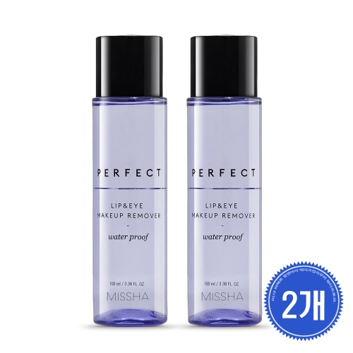  미샤 퍼펙트 립앤아이 메이크업 리무버 워터프루프 100ml [2개]