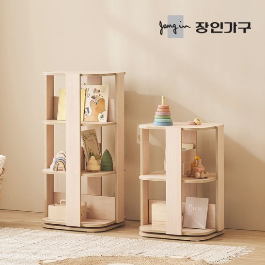 베비 2단 회전 책장 480