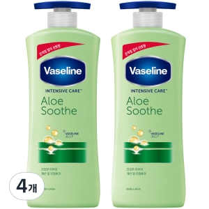 바세린 인텐시브 케어 알로에 수드 바디로션 400ml (4개)_이미지