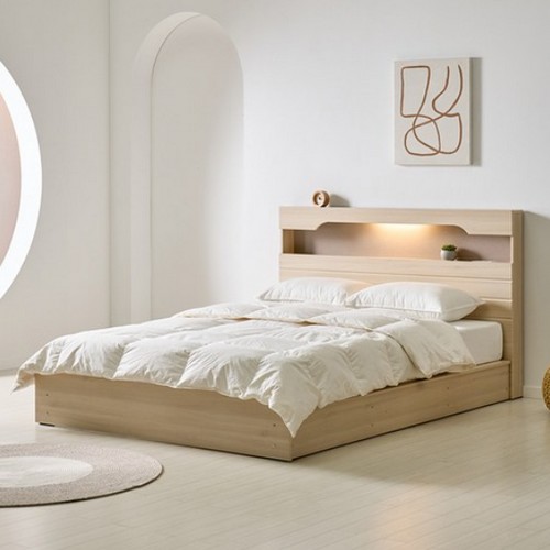 루시엘 LED 평상형 수납침대 Q