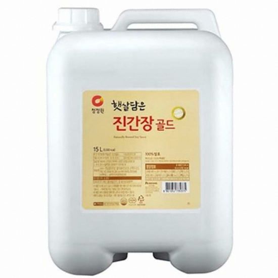 청정원 햇살담은 진간장 골드 15L이미지입니다. 누르면 해당 게시물로 새창이동합니다.