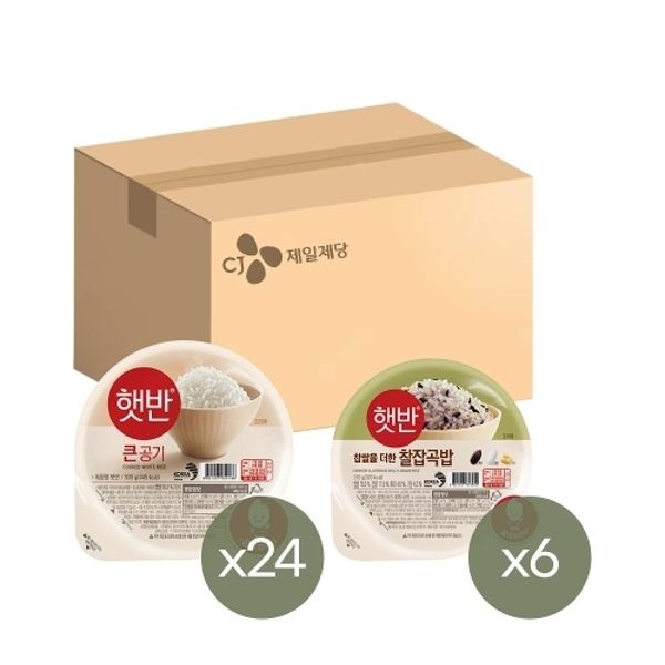 CJ제일제당 햇반 큰공기 300g 24개 + 찰잡곡밥 210g 6개_이미지
