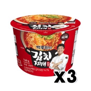 더본코리아 백종원 김치찌개라면 140g (3개)_이미지