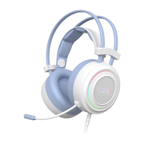 COX CX-4 MEGA-CUP 가상 7.1 채널 RGB 게이밍 헤드셋 (블루)