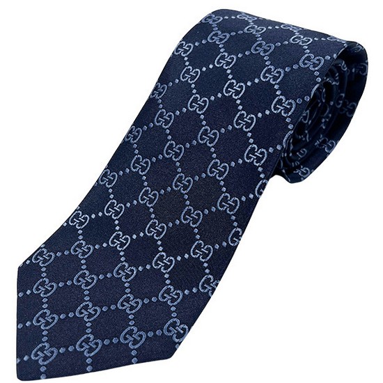 구찌 GG로고 넥타이 499695 4B002 (4068, 네이비)