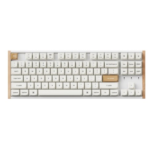 Keychron K8 PRO MAX WOOD 유무선 화이트 (라이트 저소음 바나나축)